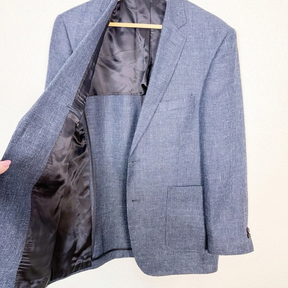 Billy Reid Linen Wool Blend Blazer Sports Coat Men's Size 40 R Partially Lined
